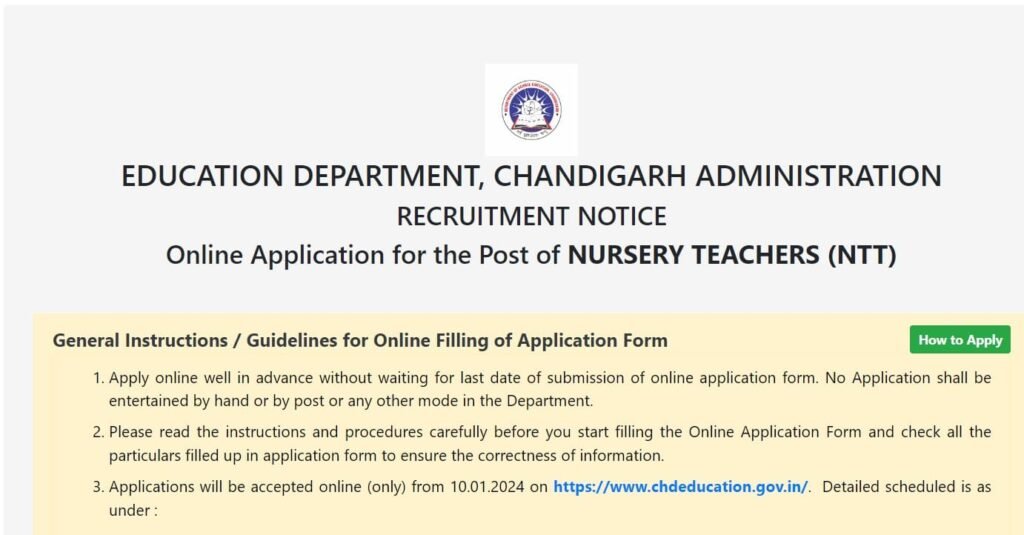Chandigarh NTT Vacancy,चंडीगढ़ एनटीटी भर्ती 2024,Chandigarh NTT Recruitment 2024,Chandigarh NTT Exam Pattern 2024,Chandigarh NTT Bharti,Chandigarh NTT Vacancy,चंडीगढ़ एनटीटी भर्ती 2024,Chandigarh NTT Recruitment 2024,Chandigarh NTT Exam Pattern 2024,Chandigarh NTT Bharti 