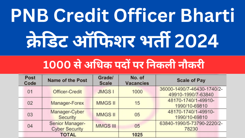 PNB Credit Officer Recruitment 2024,PNB Credit Officer Vacancy,PNB Credit Officer Bharti,