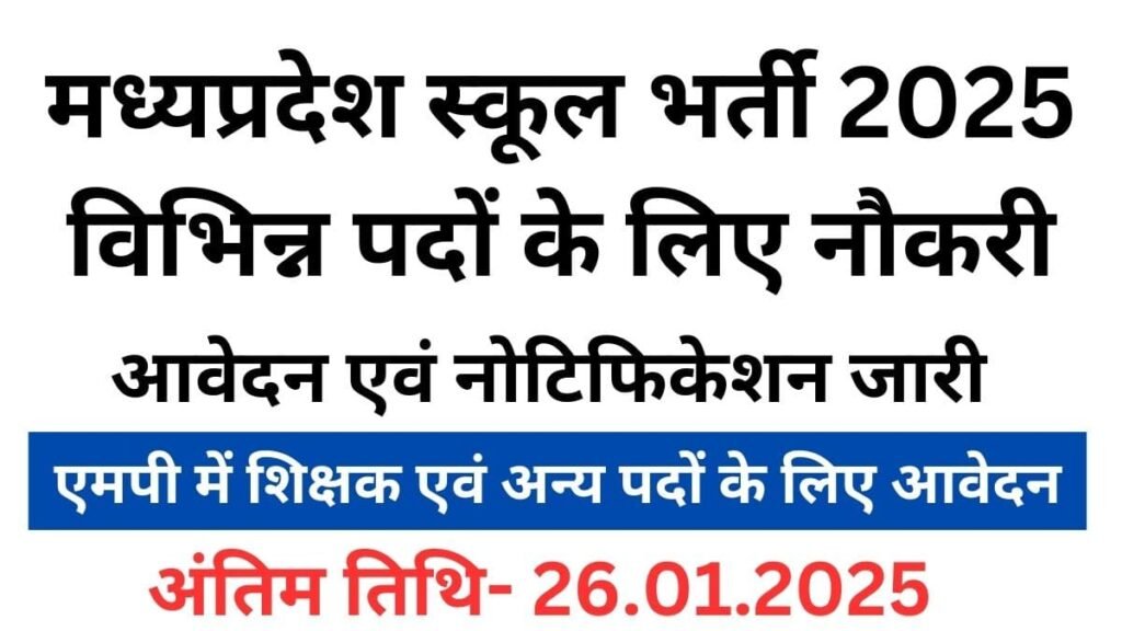 मध्यप्रदेश स्कूल भर्ती,MP Air Force School Bharti