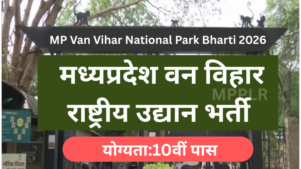 MP Van Vihar National Park Bharti 2026,मध्यप्रदेश वन विहार राष्ट्रीय उद्यान भर्ती: