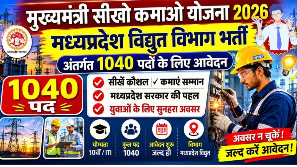 mukhyamantri sikho kamao yojana mp-vidyut-vibhag-bharti